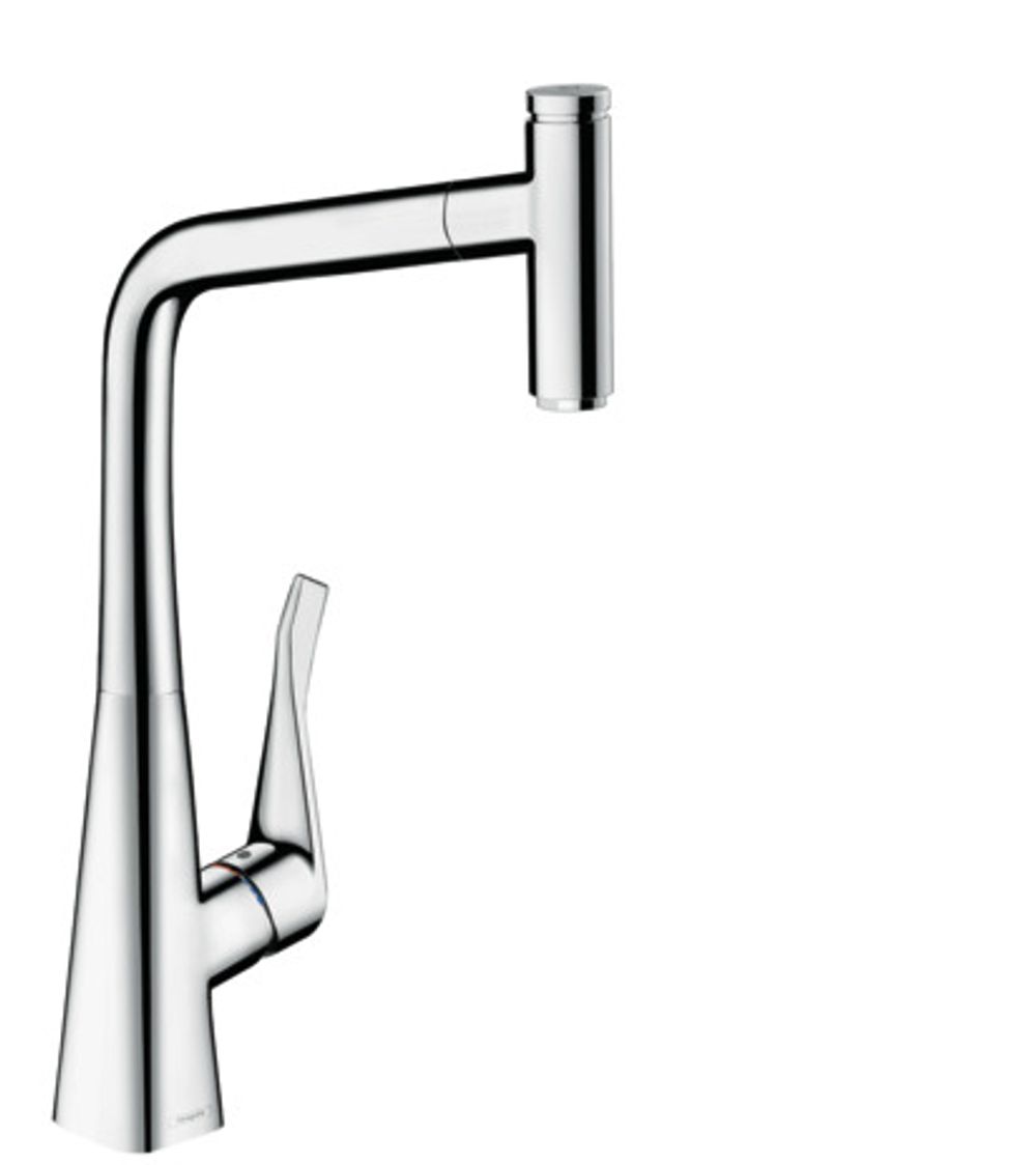 https://raleo.de:443/files/img/11eeea1f4b55e43092906bba4399b90c/size_l/Hansgrohe-HG-Spueltischmischer-320-Metris-Select-M71-Ausziehauslauf-1jet-edelstahl-optik-14884800 gallery number 1